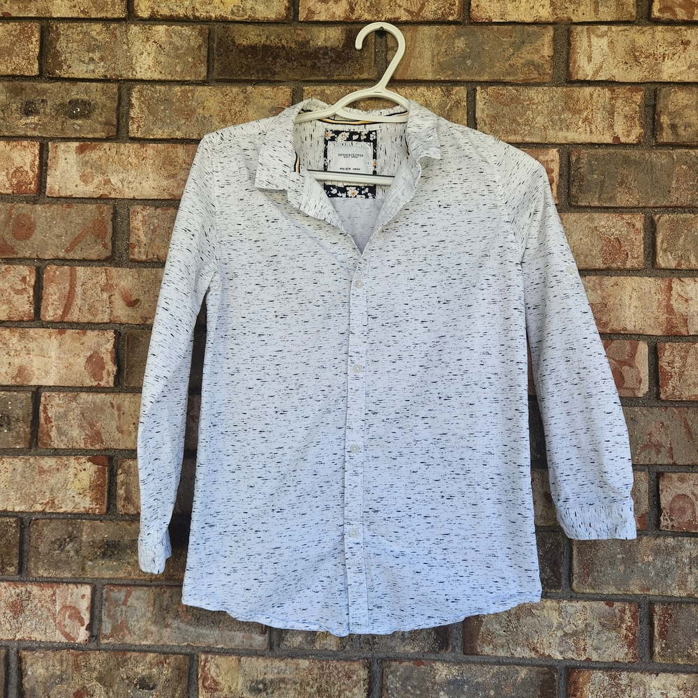 Denim & Flower Light Gray Button Down Shirt